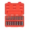 Tekton 3/8 Inch Drive Deep 12-Point Impact Socket Set, 19-Piece (6 - 24 mm) SID91307 - alternate 1
